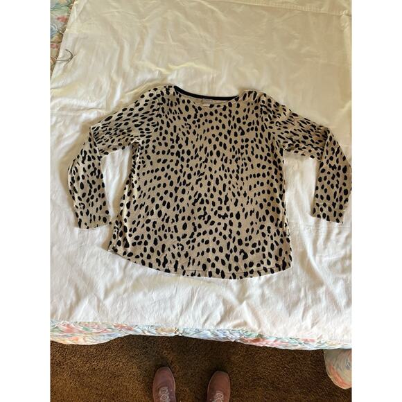 Chico's Womens Lightweight Sweater Animal Print Leopard Long Sleeve Size 1P MP - Picture 5 of 12